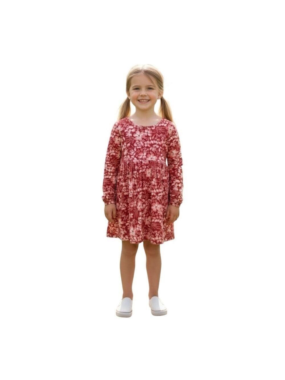 Picapino Girl’s Size 6 Floral Multi-Color Long Sleeve Dress